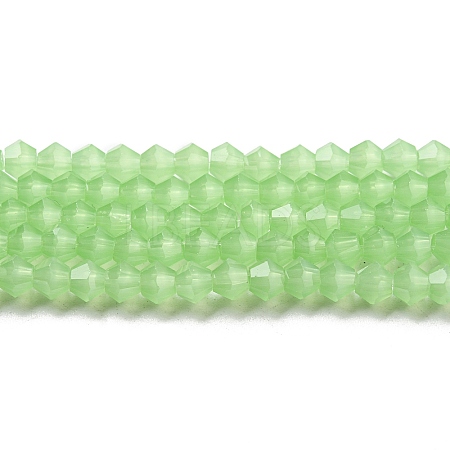 Imitation Jade Glass Beads Strands GLAA-F029-J4mm-01-1