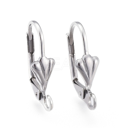 Tarnish Resistant 304 Stainless Steel Leverback Earring Findings X-STAS-K198-02P-1