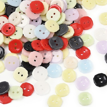 2-Hole Plastic Buttons PORC-R010-04-1