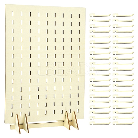Desktop Rectangle Wooden Jewelry Bracelet Organizer Stands ODIS-YWC0001-01-1