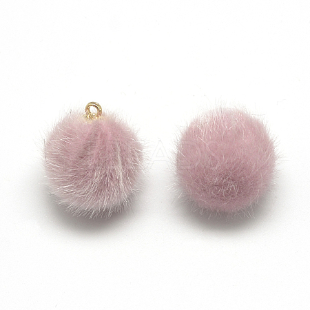 Faux Mink Fur Covered Charms X-WOVE-S084-36B-1