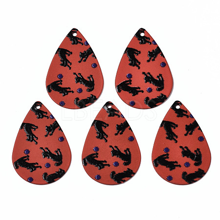 Spray Painted Iron Pendants IFIN-T016-76-1