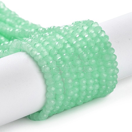 Baking Paint Imitation Jade Glass Bead Strands DGLA-A034-J2MM-A22-1