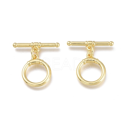 Brass Toggle Clasps KK-Q764-07G-1