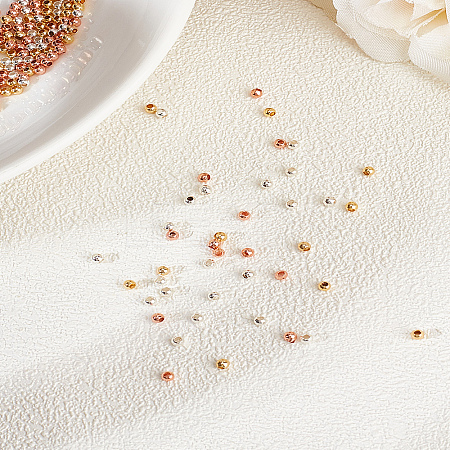 240Pcs 3 Colors Brass Spacer Beads KK-LP0002-05-1