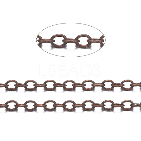 Brass Cable Chains X-CHC-034Y-R-NF-1