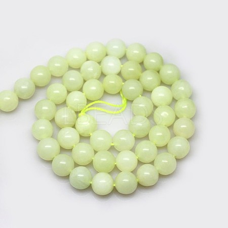 Natural New Jade Beads Strands X-G-G763-09-8mm-1