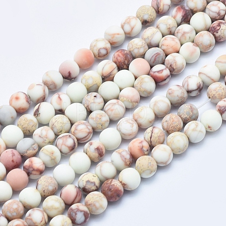 Natural Imperial Jasper Beads Strands G-A175C-6mm-01-1