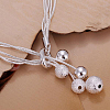 Brass Ball Charm Bracelets For Women BJEW-BB12609-4