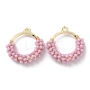 Brass Ring with Seed Beaded Pendants GLAA-K060-06G-02-1