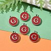 Platinum Plated Alloy Enamel Charms X-ENAM-S118-03G-P-5