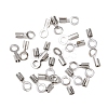 304 Stainless Steel Fold Over Crimp Cord Ends STAS-P434-05A-P-1