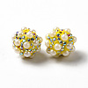 Polymer Clay Rhinestone Beads RGLA-D050-01E-3