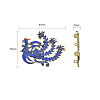 Chinese Style Alloy Enamel Chandelier Components Links X-ENAM-E329-05D-G-5