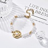 Ion Plating(IP) 304 Stainless Steel Link Bracelets for Women BJEW-P345-07G-1