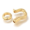 Brass Fold Over Clasps KK-K389-015G-2