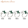 Bowknot & Flower Brass Micro Pave Cubic Zirconia Cuff Ring Settings KK-K297-20P-4