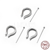Rhodium Plated 925 Sterling Silver Pendant Bails STER-L057-081B-P-5