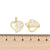Brass Pave Natural White Shell Pendants KK-R213-02G-03-3