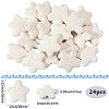 24Pcs Star Synthetic Lava Rock Beads G-PA0002-25B-2