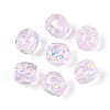 Handmade Foil Lampwork Beads Strands FOIL-T008-01G-2