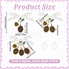 6Pcs 3 Styles Alloy Oval Tray Brooch Base Settings PALLOY-UN00036-3
