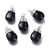 Natural Obsidian Pendants G-K305-D05-P-1