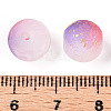 Frosted Baking Paint Crackle Glass Beads with Glitter Powder DGLA-T004-01D-3