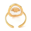 Oval with Shell Shape Resin Finger Rings STAS-Z101-07G-01-3