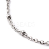 304 Stainless Steel Cable Chain Necklaces STAS-O053-29P-3