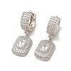Rack Plating Brass Micro Pave Cubic Zirconia Hoop Earring for Women EJEW-H091-35P-1