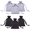 GOMAKERER 60Pcs 2 Colors Polyester Jewelry Drawstring Gift Bags for Earrings ABAG-GO0001-01-1
