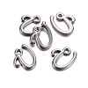 Gunmetal Plated Alloy Letter Pendants PALLOY-J718-01B-U-2
