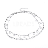 Non-Tarnish 304 Stainless Steel Chain Tiered Necklaces NJEW-JN02828-1