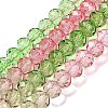Transparent Painted Glass Beads Strands DGLA-A034-T8mm-A18-2