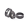 Yilisi 6Pcs 6 Sizes Stainless Steel Grooved Finger Ring Settings STAS-YS0001-21-2