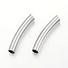 Tarnish Resistant 304 Stainless Steel Curved Tube Beads STAS-P128-02-1