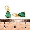 Brass Pave Cubic Zirconia Charms KK-K340-51G-08-3