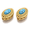 4-Hole Synthetic Turquoise Beads KK-S310-39A-3