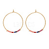 Bohemian Handmade Glass Seed Beads Hoop Earrings AM1646-7-1
