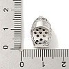 Brass Micro Pave Black Cubic Zirconia Beads ZIRC-P119-01P-3
