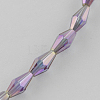 Electroplate Glass Beads Strands EGLA-R021-8x4mm-02-2