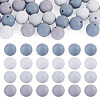 40Pcs 4 Colors Round Silicone Focal Beads SIL-TAD0001-02B-1