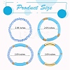 4Pcs 4 Style Acrylic Chunky Curved Tube Stretch Bracelet Sets BJEW-SW00074-03-7