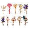 10Pcs 10 Styles Mini Dried Flower Bouquet AJEW-PH0008-78-1