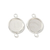 Flat Round Brass Connector Cabochon Settings KK-K414-13E-S-1