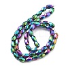 Electroplated Synthetic Magnetic Hematite Beads Strands G-P545-G01-02-3