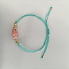 Braided Porcelain Fish Charm Adjustable Bracelets JI6734-6-1