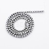 Grade A Electroplate Magnetic Synthetic Hematite Round Beads Strands G-N0014-3mm-18B-2