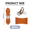 6Pcs Cattlehide Leather Cable Straps HJEW-FH00227-2